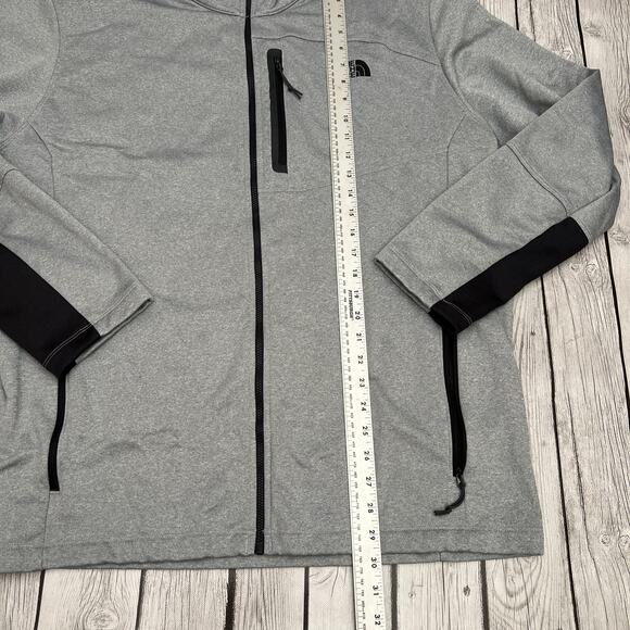 The North Face Mens Canyonlands Full-Zip Fleece Heather Gray Sweatshirt Size 2XL - Picture 5 of 12
